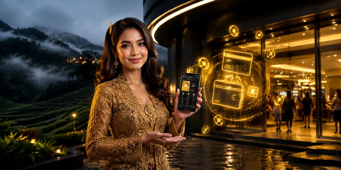 Pengguna wanita Malaysia menggunakan aplikasi kasino glc250 dengan pakaian tradisional